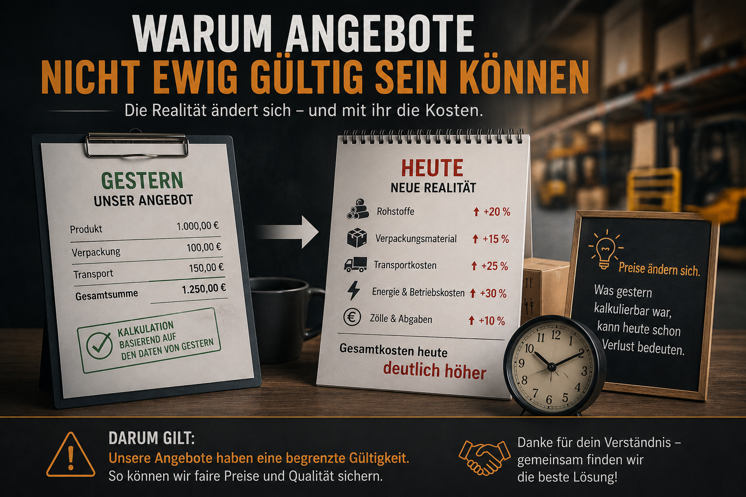 Warum Angebote nicht ewig gültig sein können
